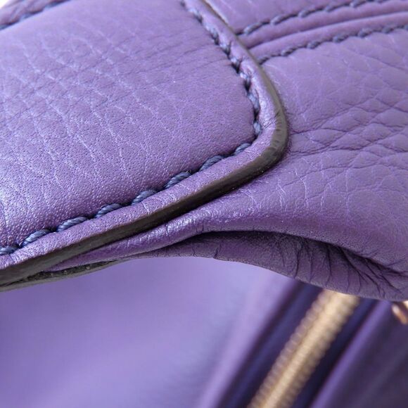 GUCCI Purple Leather Shoulder Bag - Picture 4 of 10
